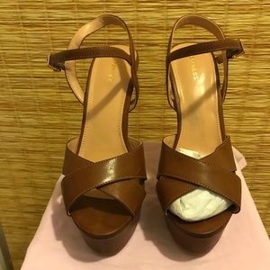 Express Platform Sandal Heels Size 7